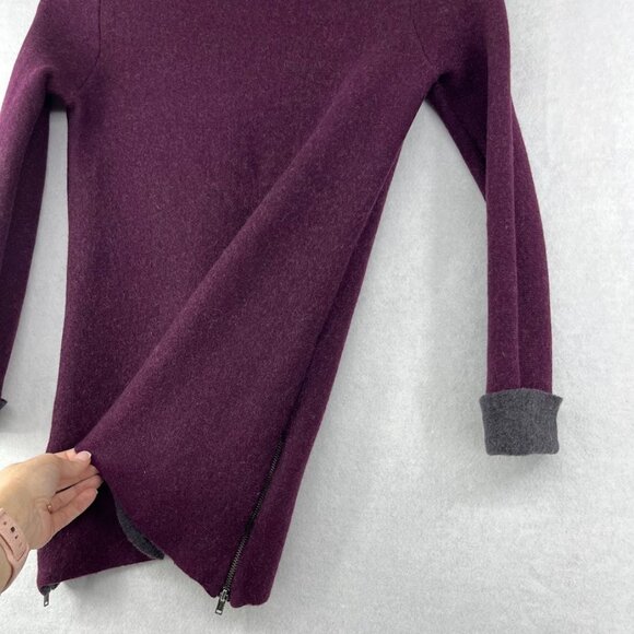 Nanette Lepore 100% Fine Merino Wool Pullover Sweater Burgundy Maroon Size Small - Picture 4 of 10